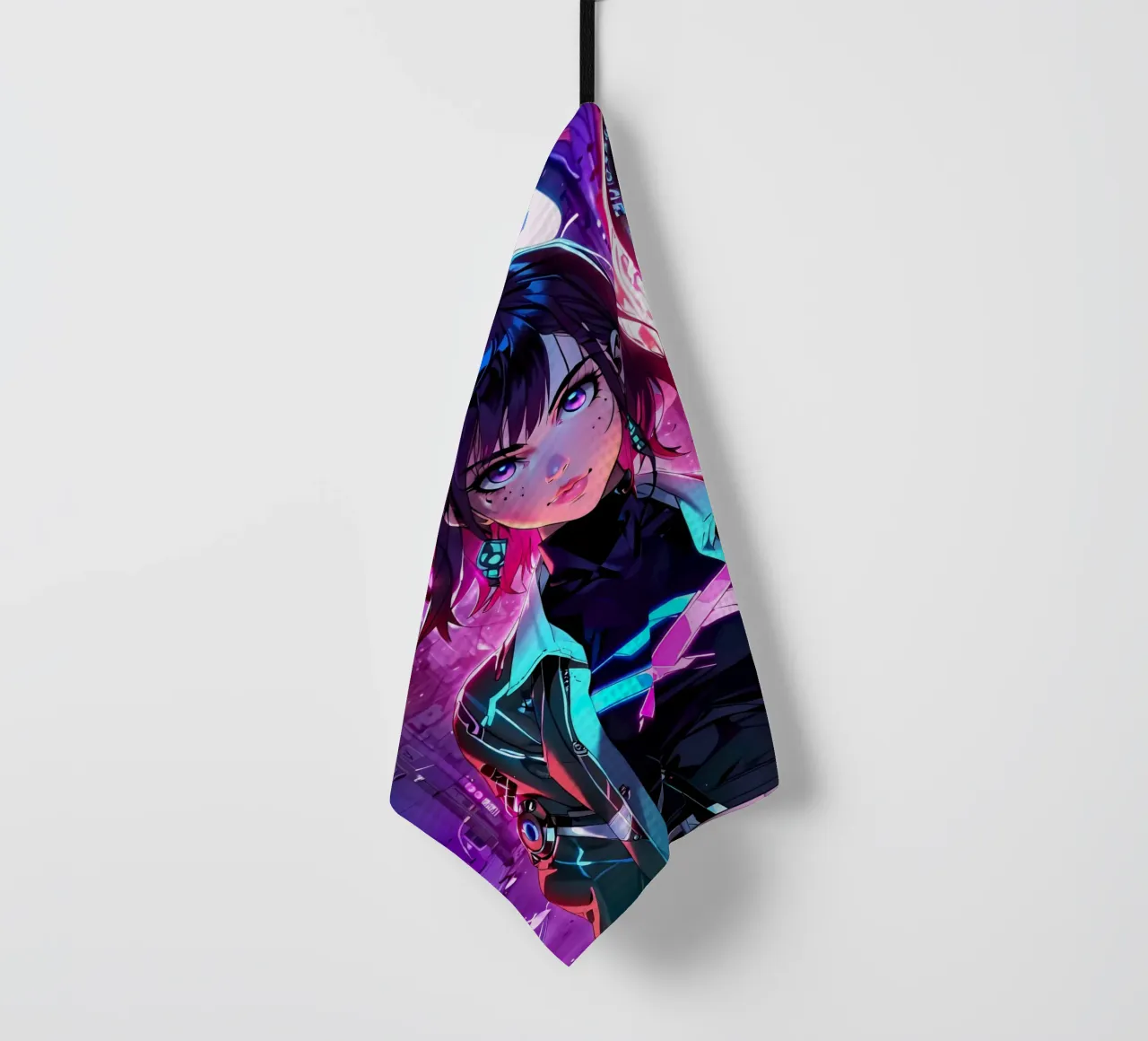 Ragazza Anime Cyberpunk canovaccio da cucina da 🎁 ARTVI-SHOP