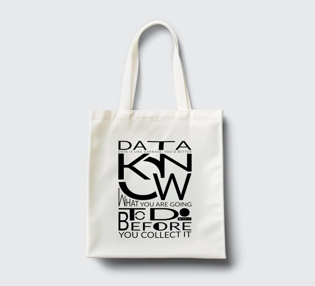 Data is like... borsa in juta da LIMITED EDITION LETTERS