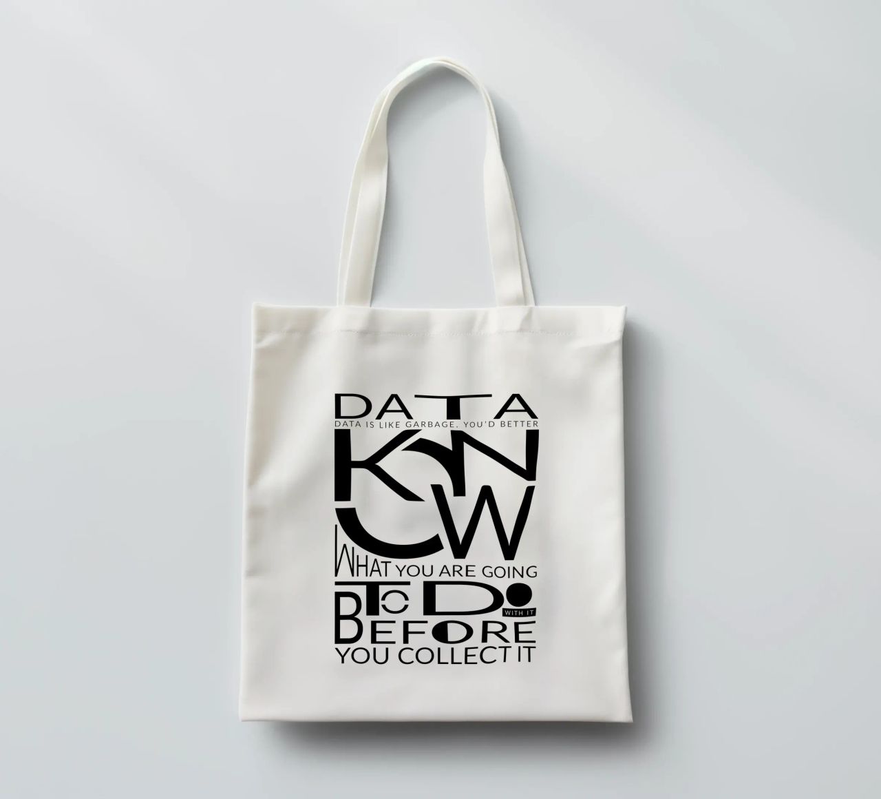 Data is like... borsa in juta da LIMITED EDITION LETTERS
