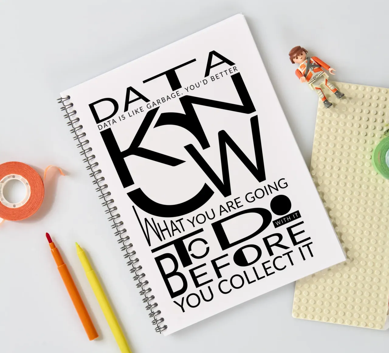 Data is like... spiral notebook by LIMITED EDITION LETTERS