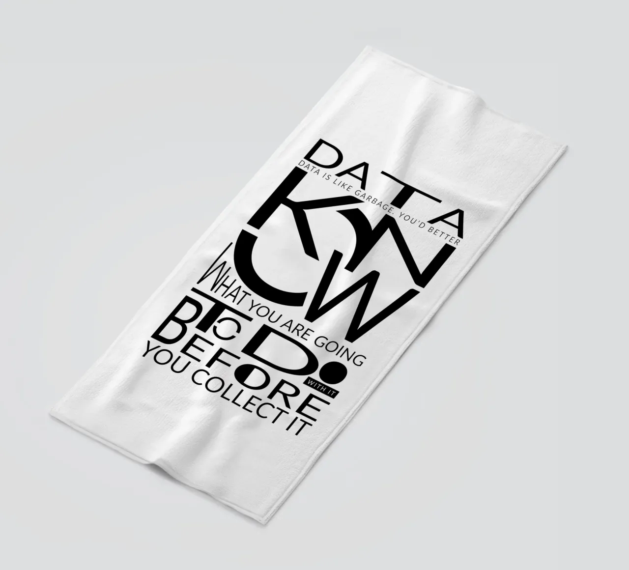Data is like... Strandtuch von LIMITED EDITION LETTERS