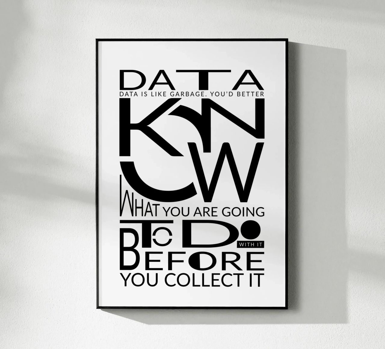 Data is like... plexiglass da LIMITED EDITION LETTERS