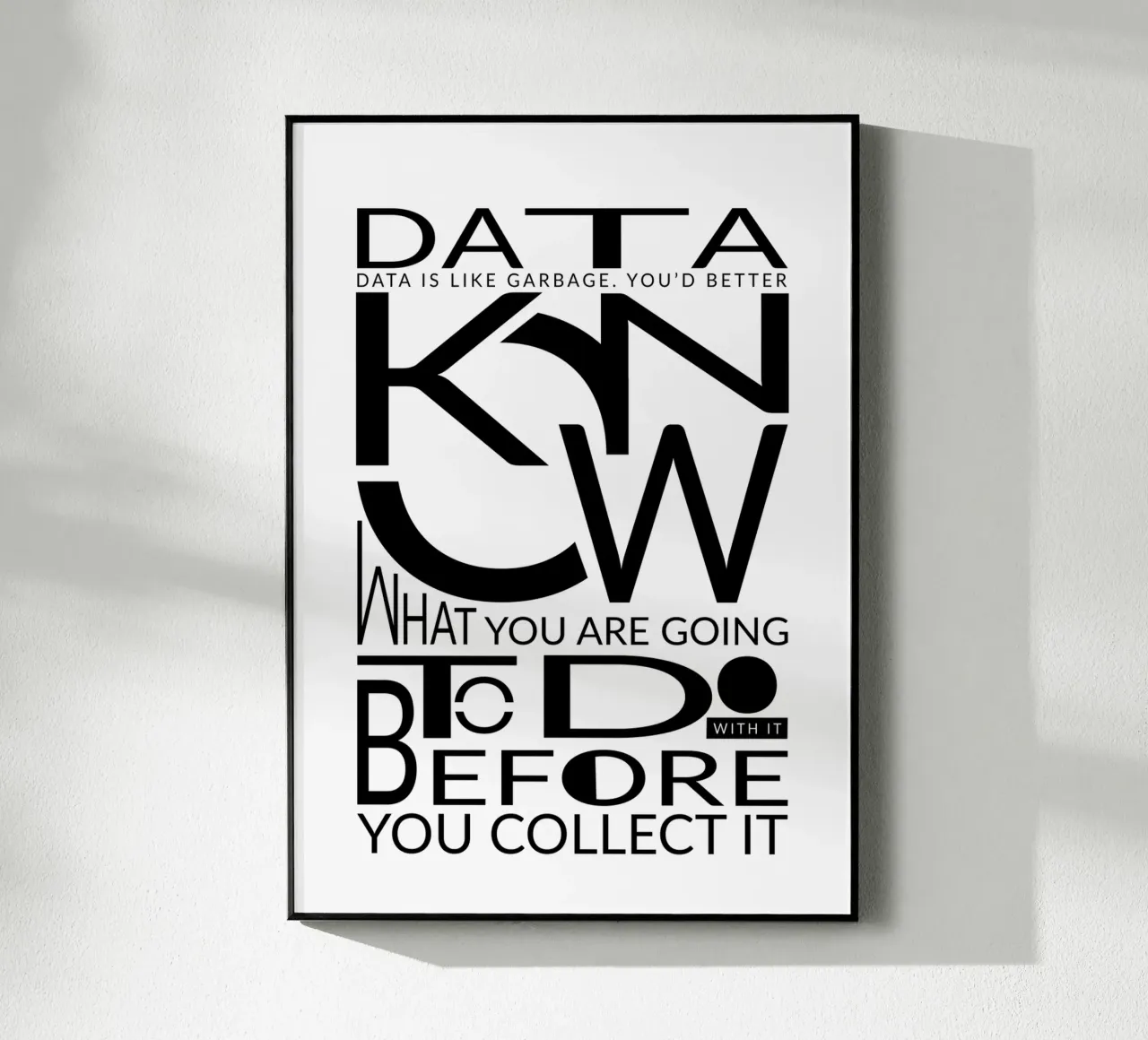 Data is like... acryl van LIMITED EDITION LETTERS