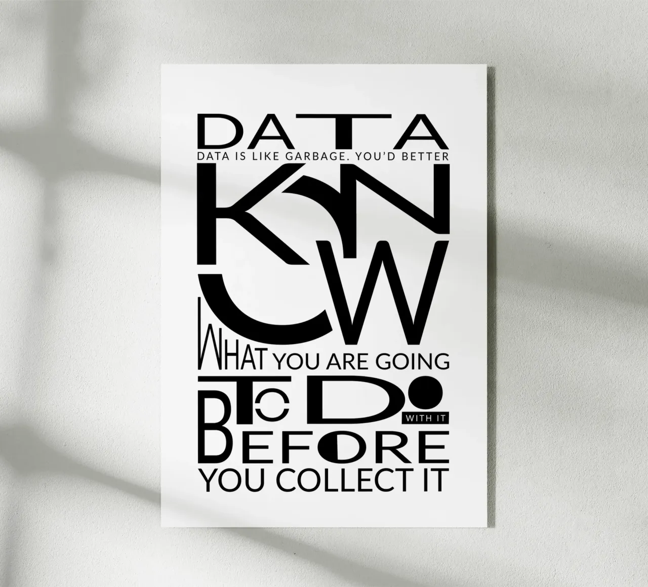 Data Science Poster, Poster Daten, Datenanalyse Poster plexiglass da LIMITED EDITION LETTERS