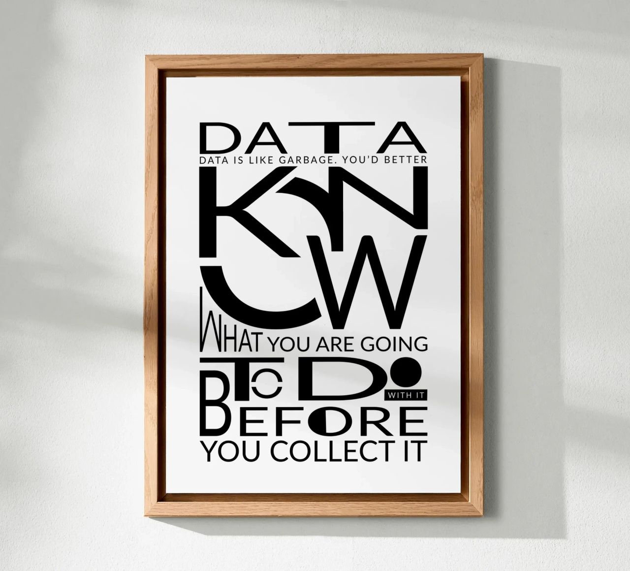 Data is like... alluminio dibond da LIMITED EDITION LETTERS