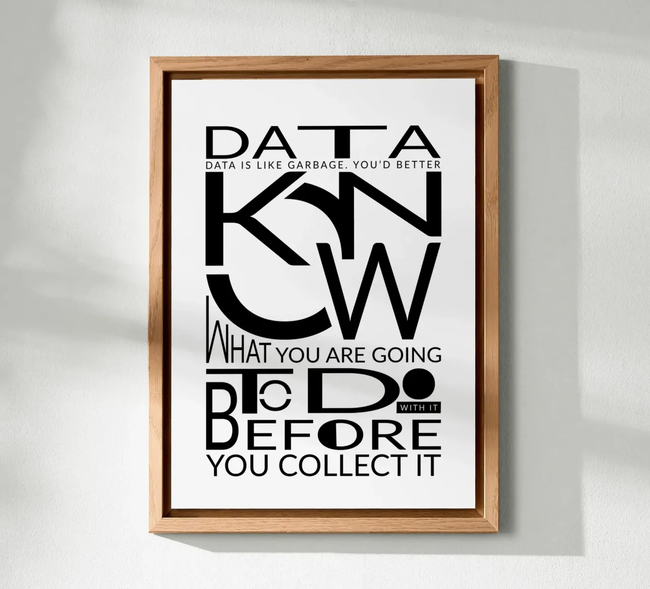 Data is like... alluminio dibond da LIMITED EDITION LETTERS