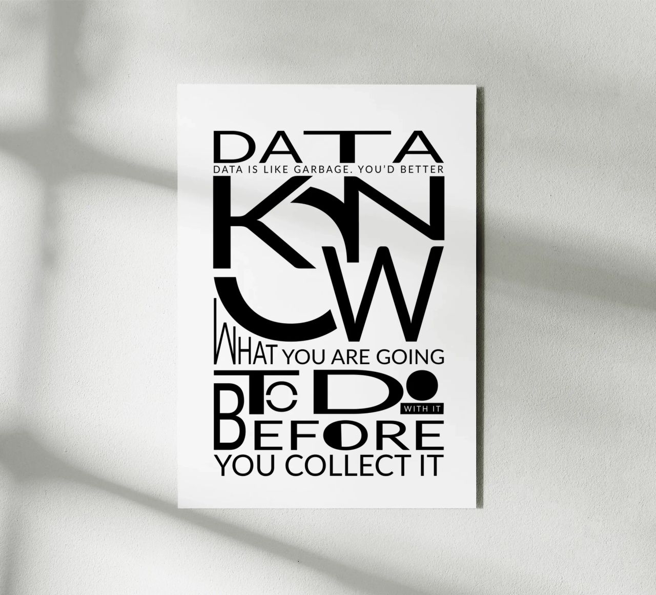 Data is like... alluminio dibond da LIMITED EDITION LETTERS