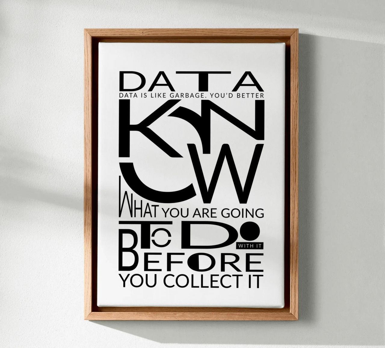 Data is like... tela da LIMITED EDITION LETTERS
