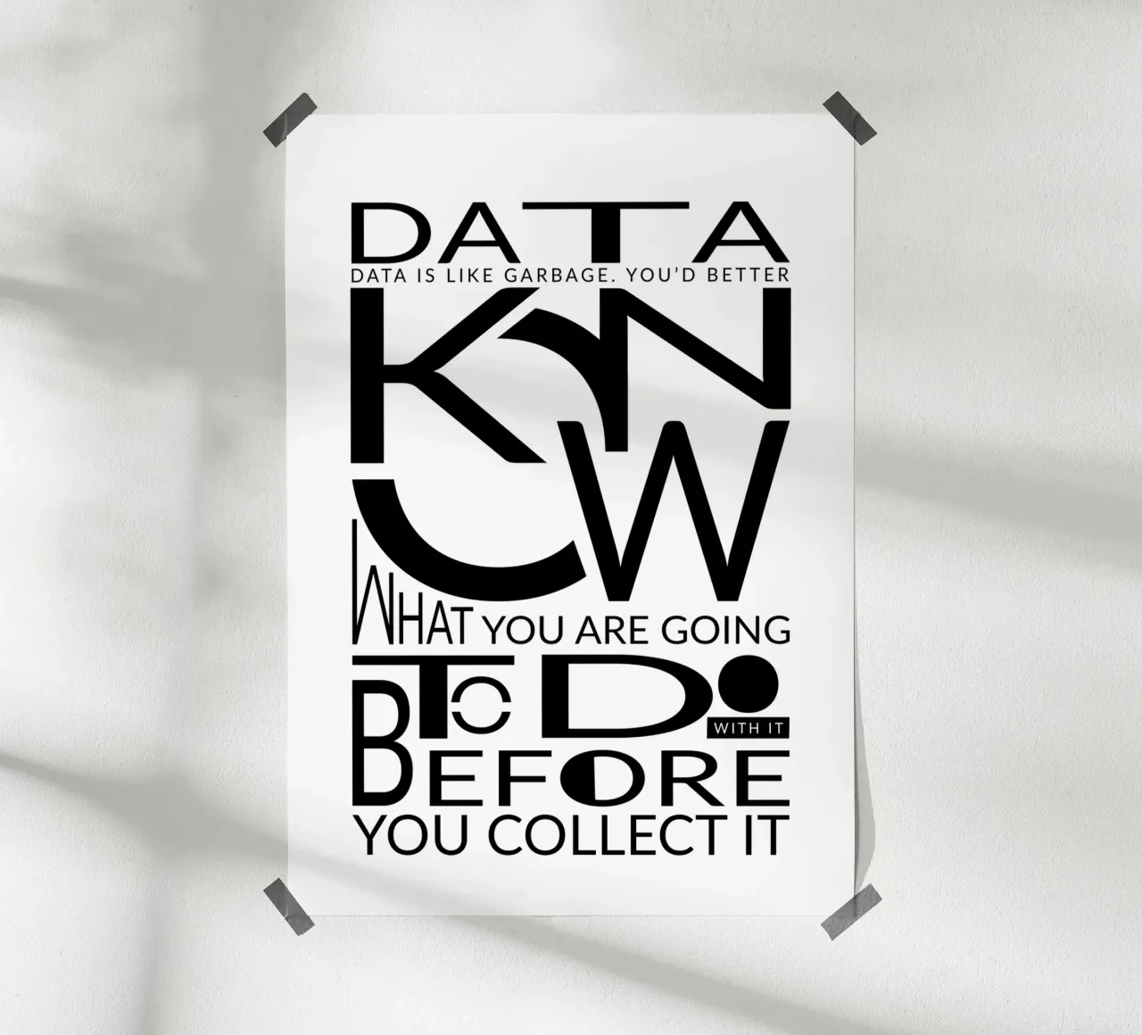 Data is like... hahnemühle de LIMITED EDITION LETTERS