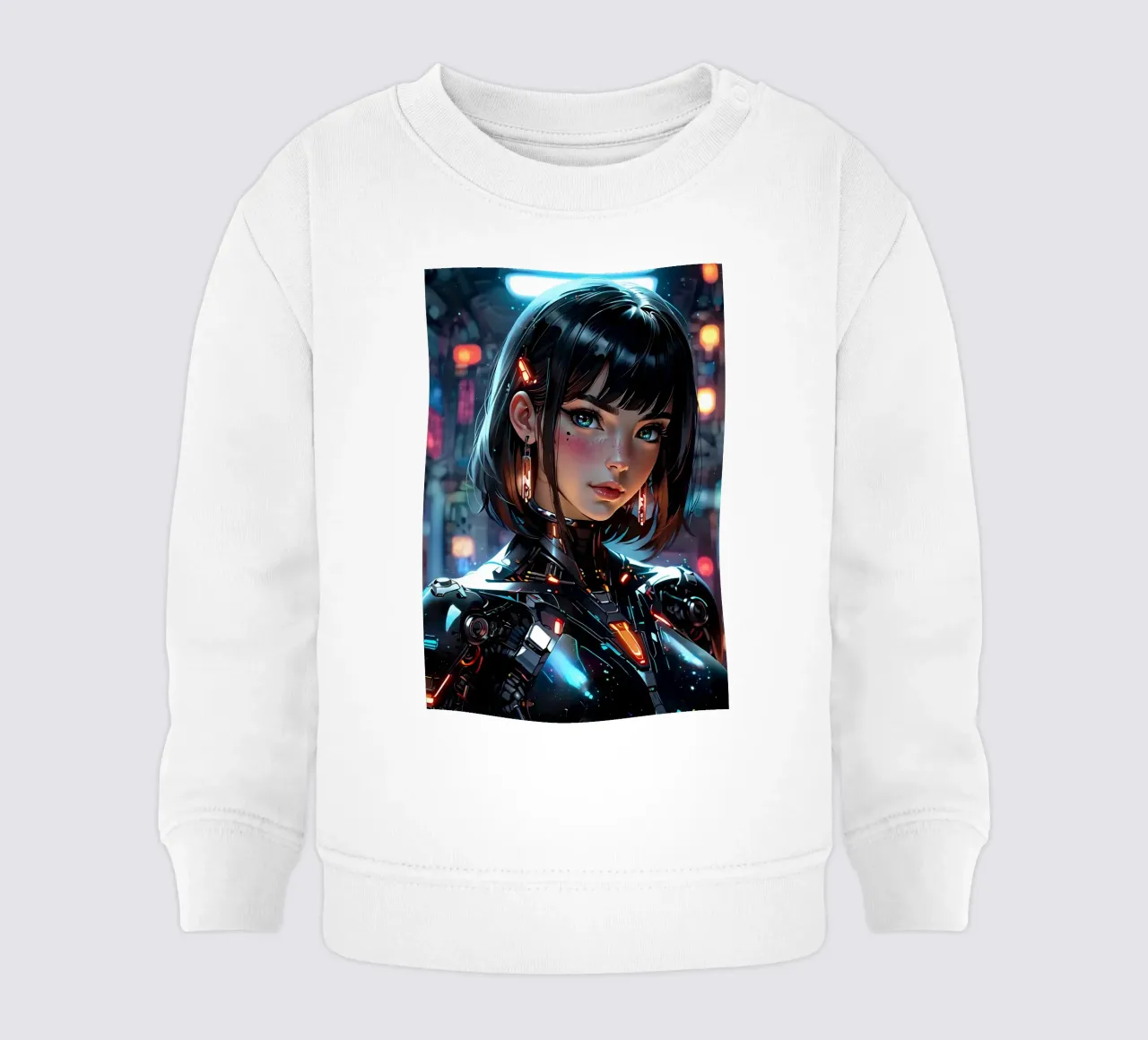 Ragazza Anime Cyberpunk felpa neonato da ARTVI-SHOP