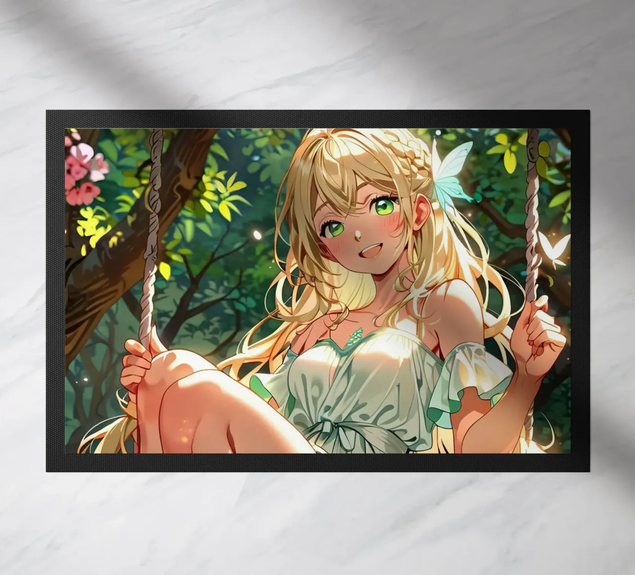 Ragazza Anime sull'altalena zerbino da 🎁 ARTVI-SHOP