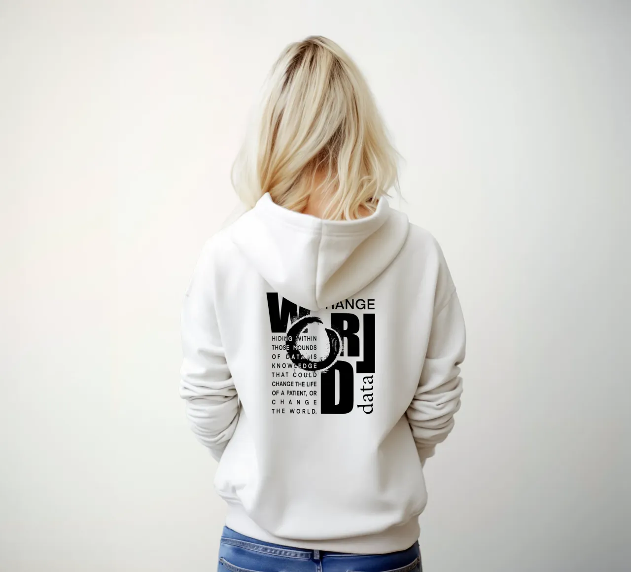 Data could change the world sudadera con capucha de LIMITED EDITION LETTERS