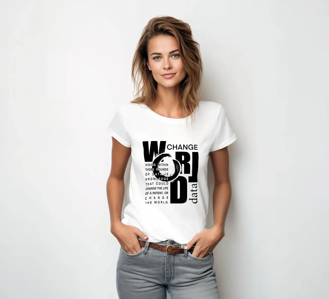 Data could change the world t-shirt da donna da LIMITED EDITION LETTERS