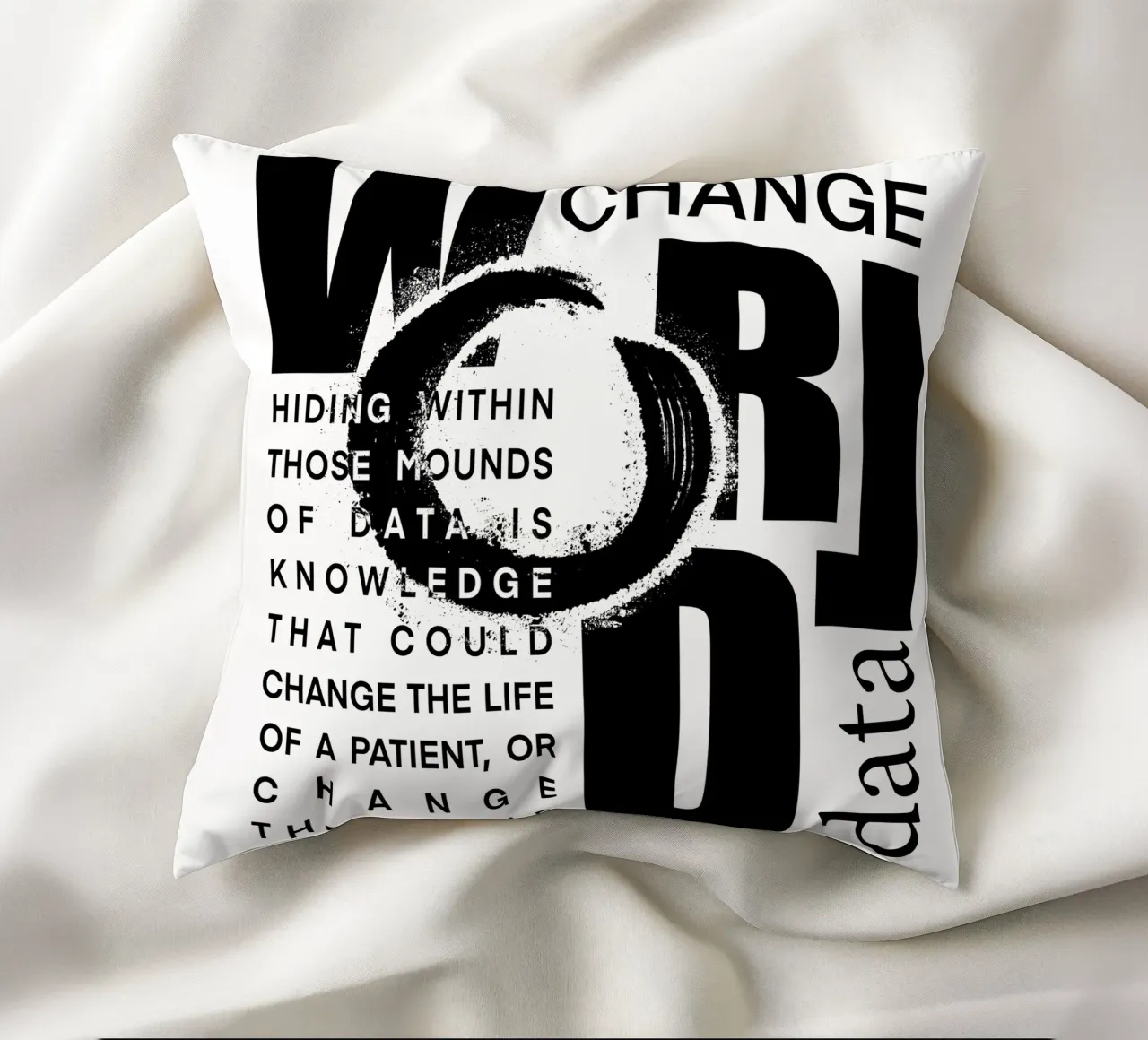 Data could change the world cuscino da LIMITED EDITION LETTERS