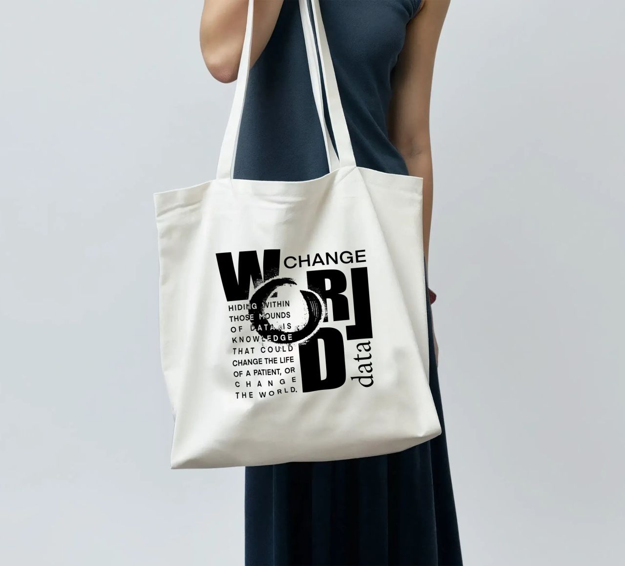 Data could change the world borsa in juta da LIMITED EDITION LETTERS