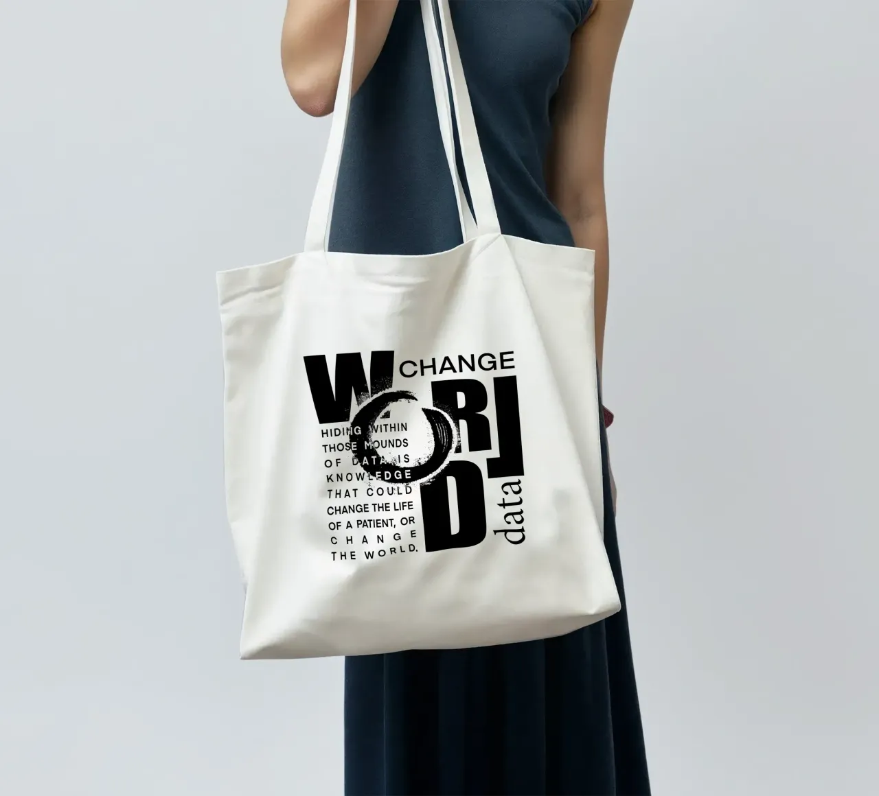 Data could change the world borsa in juta da LIMITED EDITION LETTERS