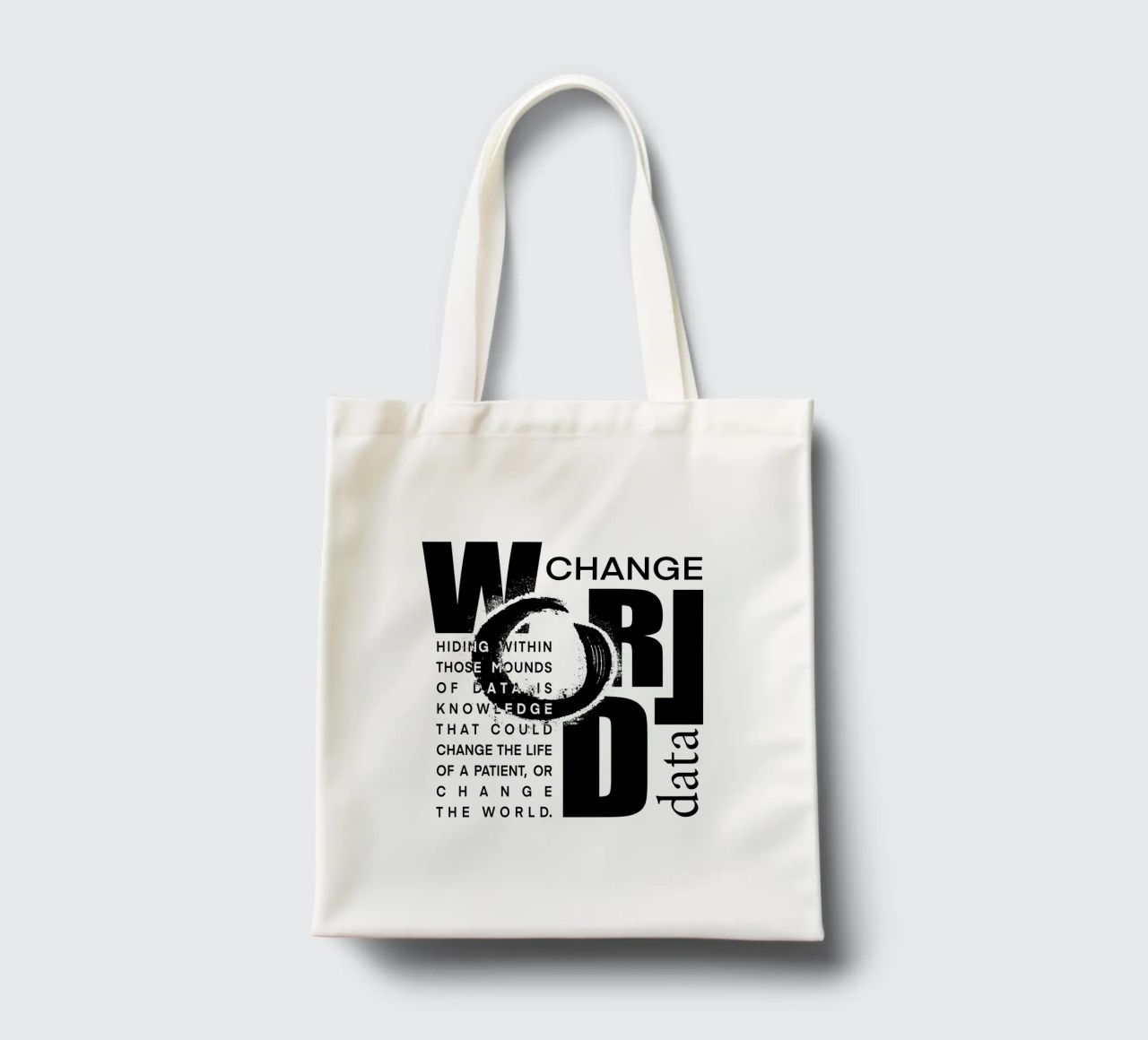 Data could change the world borsa in juta da LIMITED EDITION LETTERS