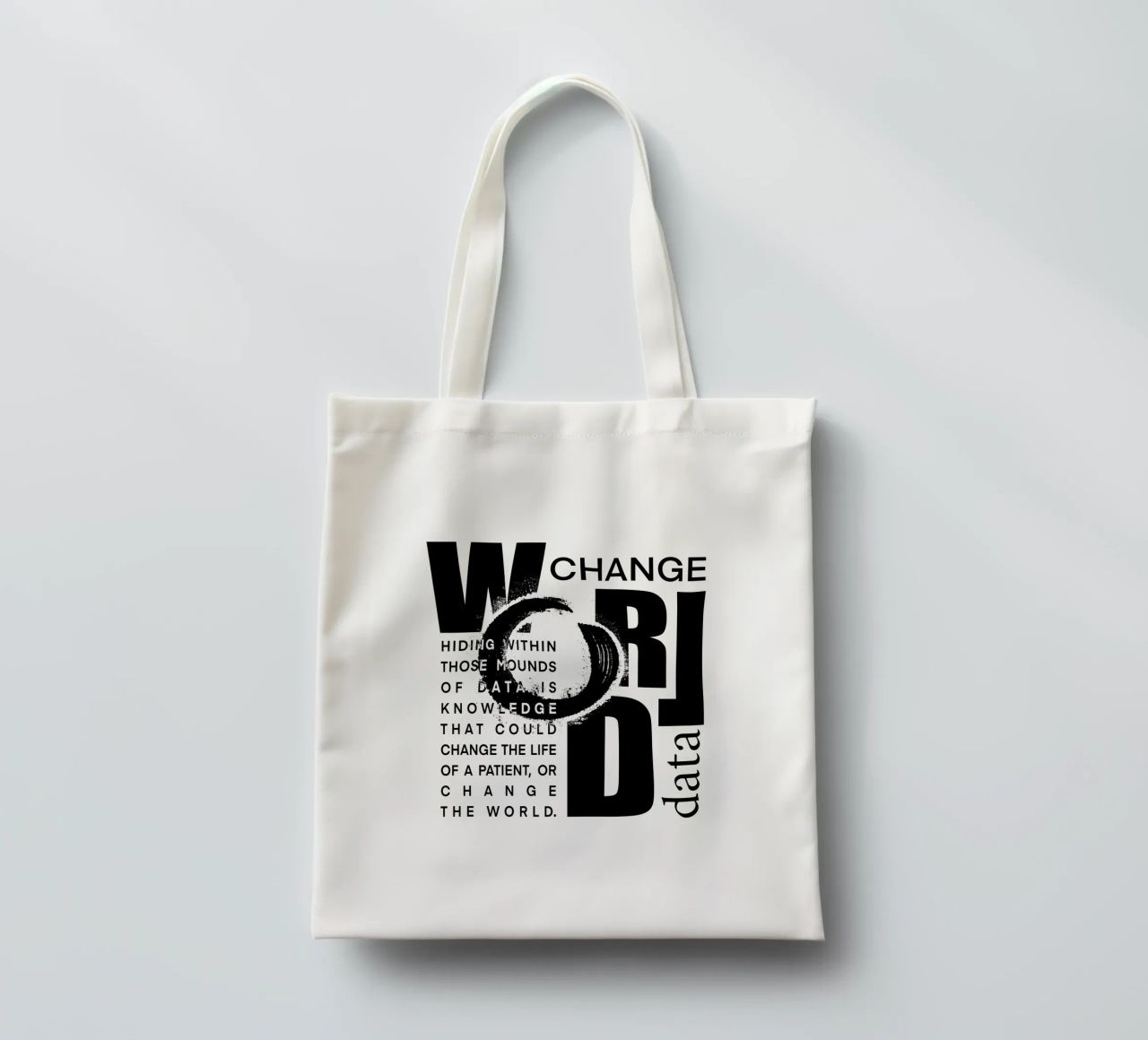 Data could change the world borsa in juta da LIMITED EDITION LETTERS