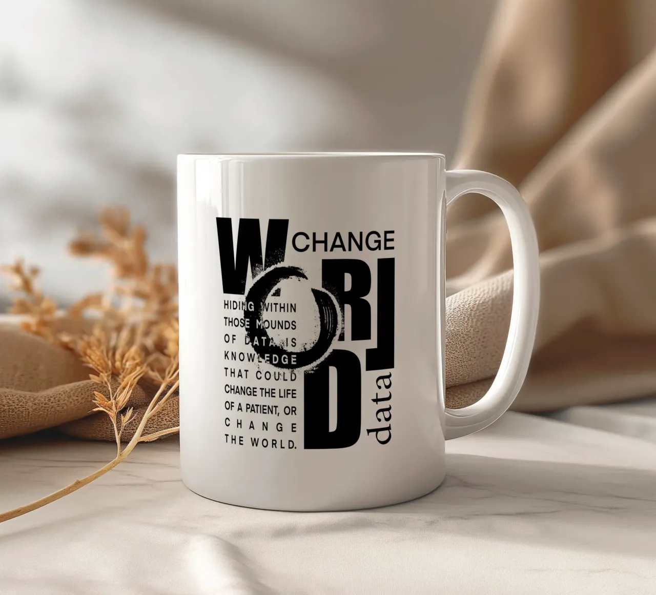 Data could change the world mug en céramique de LIMITED EDITION LETTERS