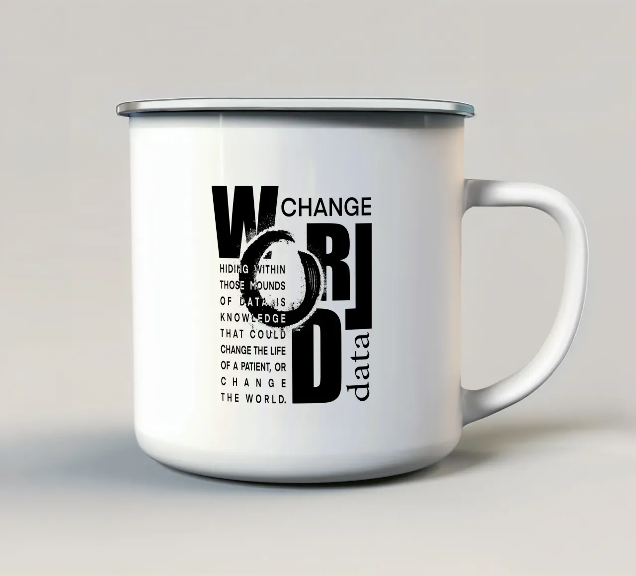 Data could change the world mug en émail de LIMITED EDITION LETTERS