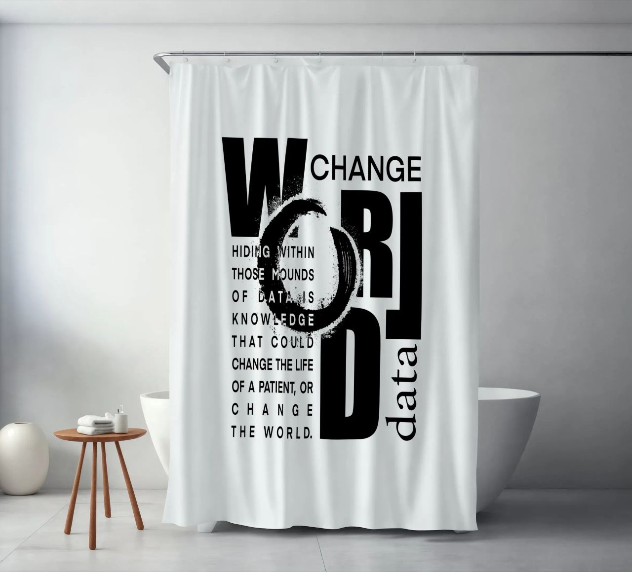 Data could change the world tenda da doccia da LIMITED EDITION LETTERS