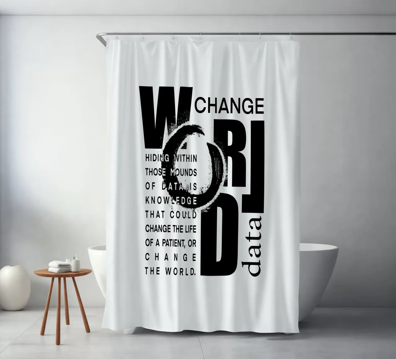 Data could change the world tenda da doccia da LIMITED EDITION LETTERS