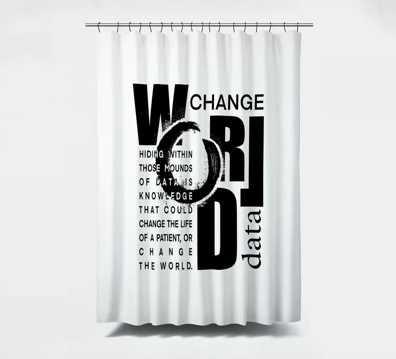 Data could change the world tenda da doccia da LIMITED EDITION LETTERS