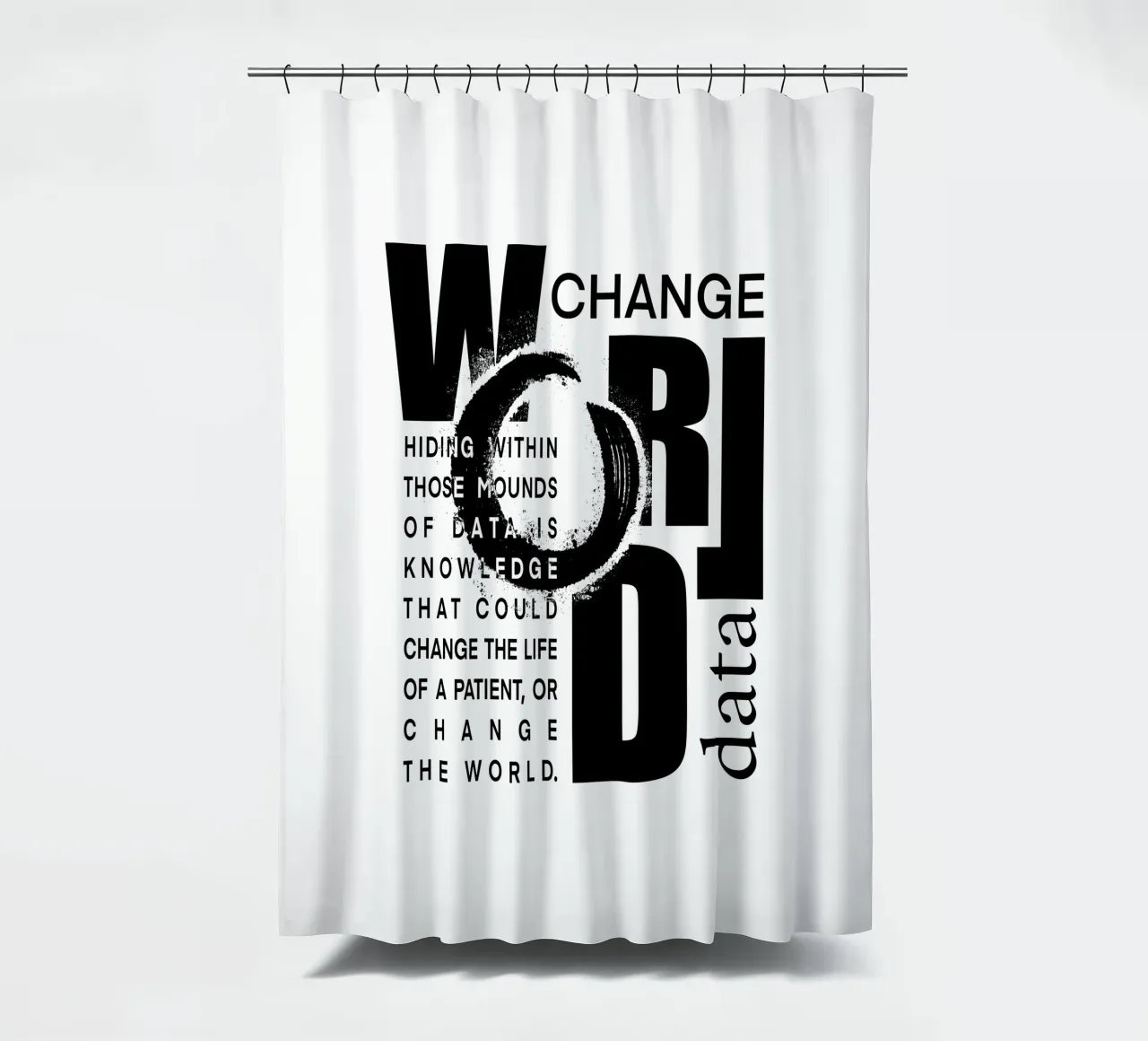Data could change the world tenda da doccia da LIMITED EDITION LETTERS