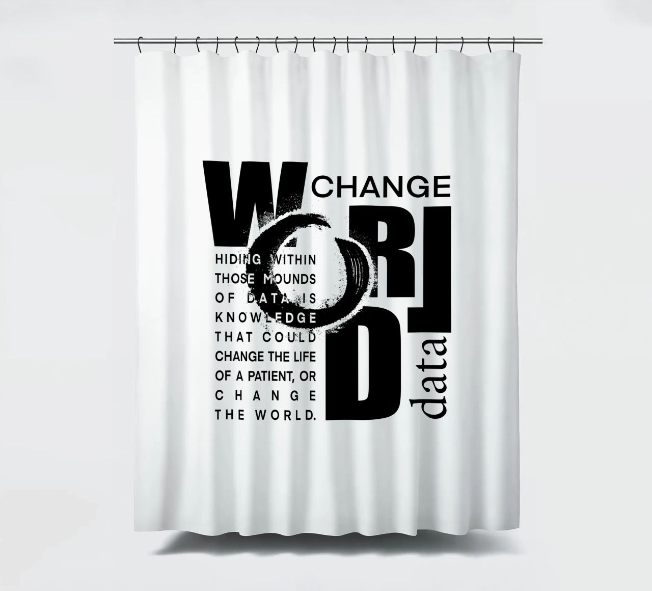 Data could change the world tenda da doccia da LIMITED EDITION LETTERS
