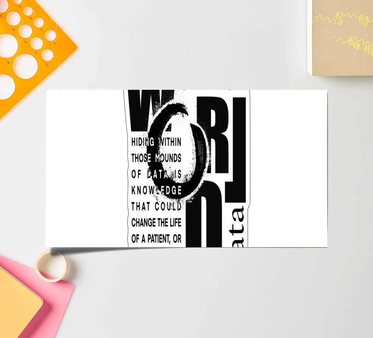 Data could change the world foglio adesivo da LIMITED EDITION LETTERS