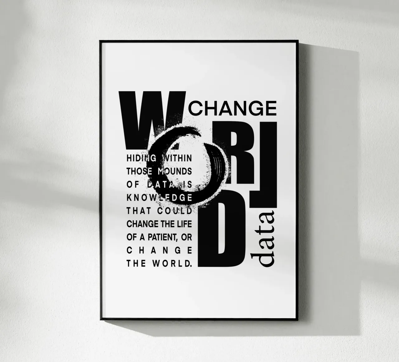 Data could change the world plexiglass da LIMITED EDITION LETTERS