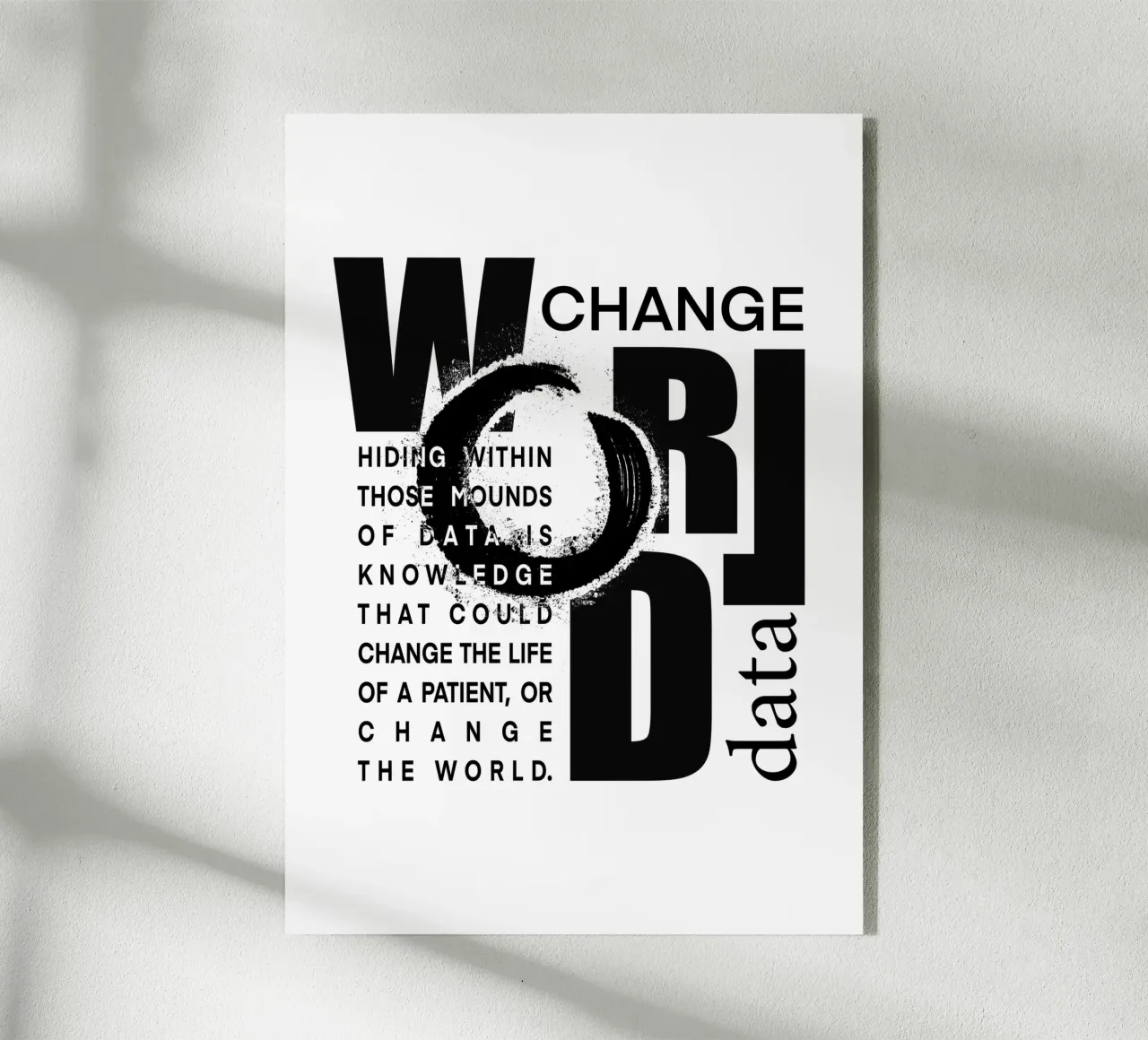 Data could change the world plexiglass da LIMITED EDITION LETTERS