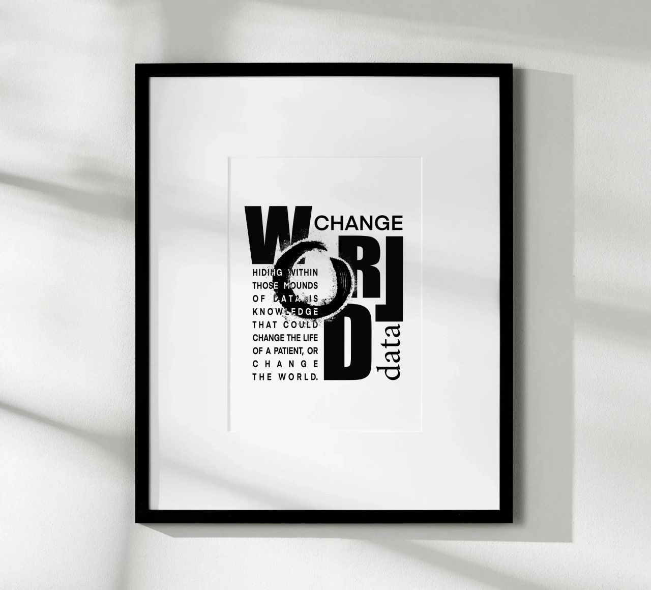 Data could change the world carta hahnemühle da LIMITED EDITION LETTERS
