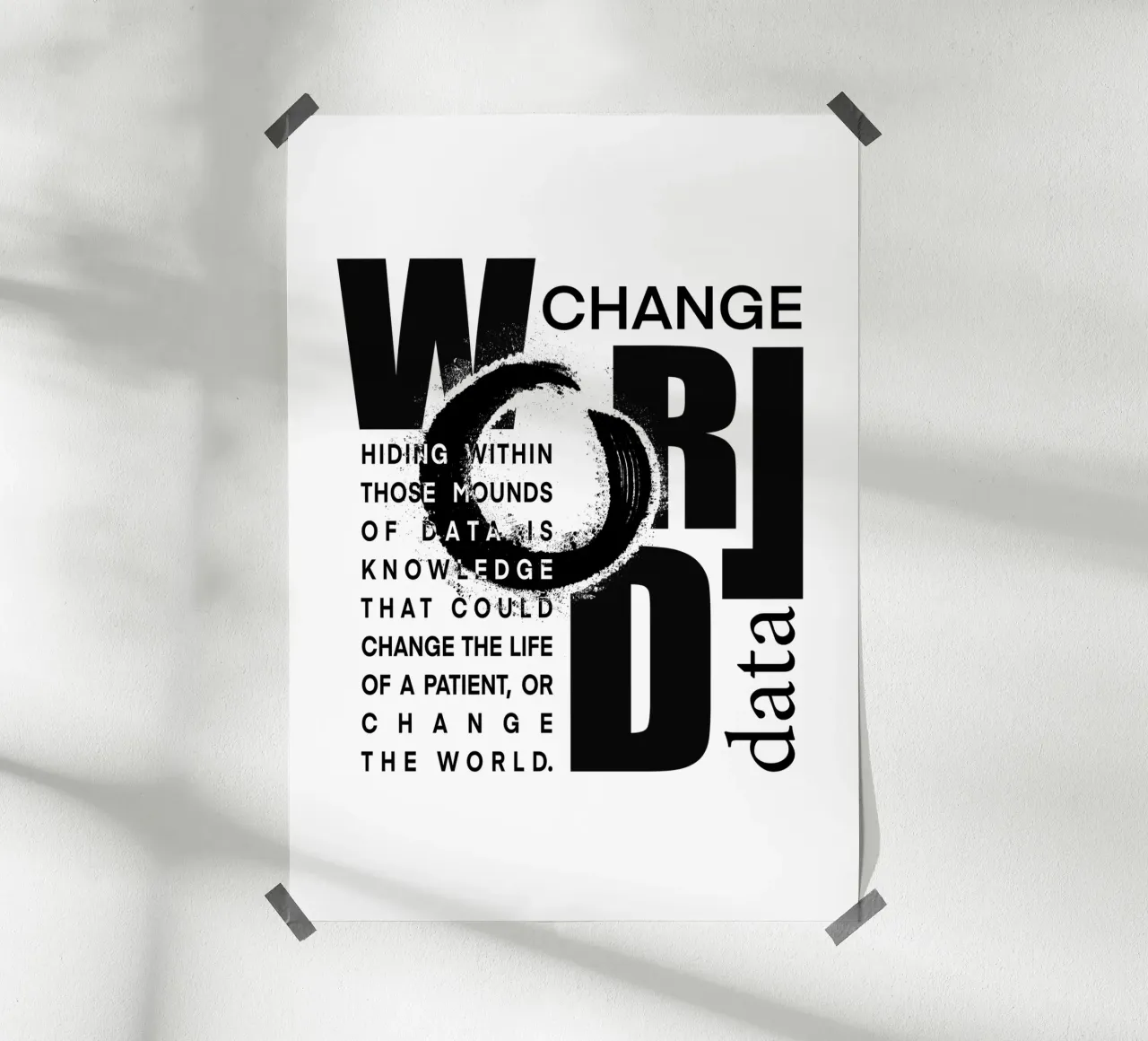 Data could change the world carta hahnemühle da LIMITED EDITION LETTERS