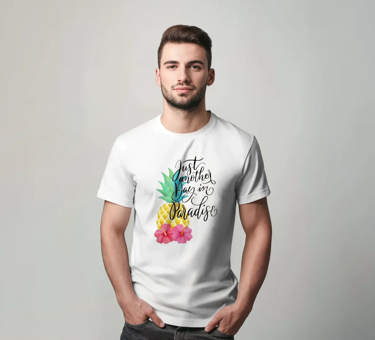 Un altro giorno in paradiso. Good Vibes Zitat. Lettering. t-shirt da CalliLetters