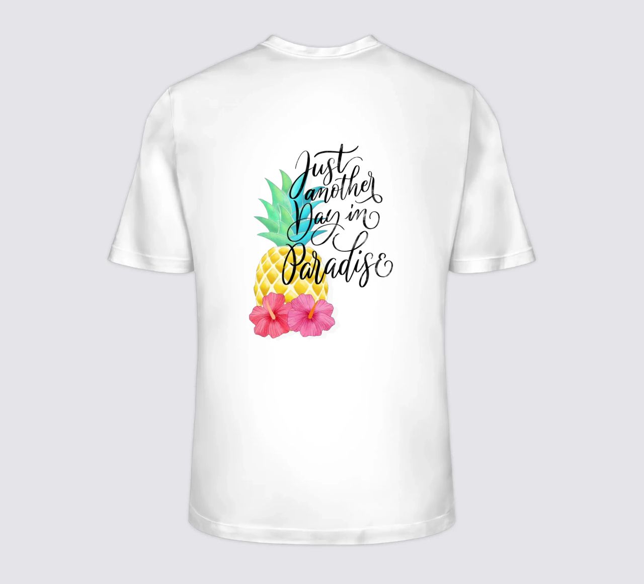 Un día más en el paraíso. Good Vibes Zitat. Lettering. camiseta de CalliLetters