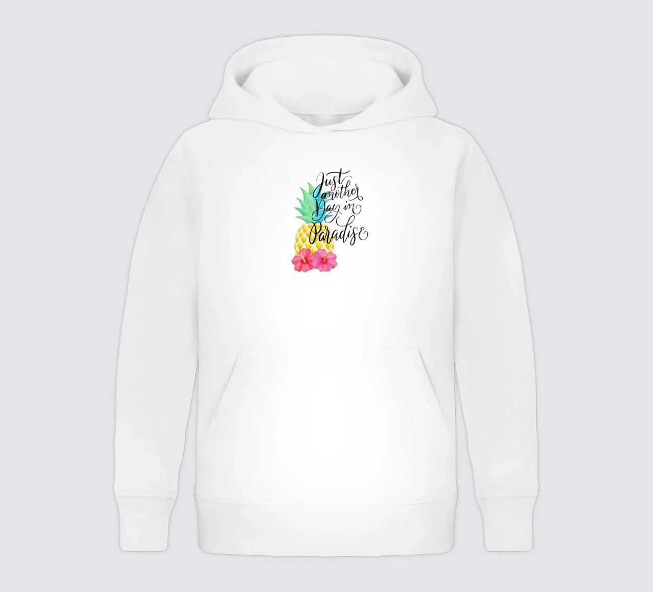 Un día más en el paraíso. Good Vibes Zitat. Lettering. sudadera con capucha para niño de CalliLetters