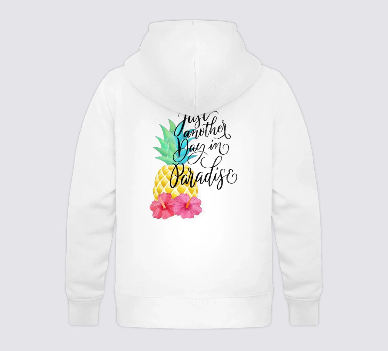 Un día más en el paraíso. Good Vibes Zitat. Lettering. sudadera con capucha para niño de CalliLetters