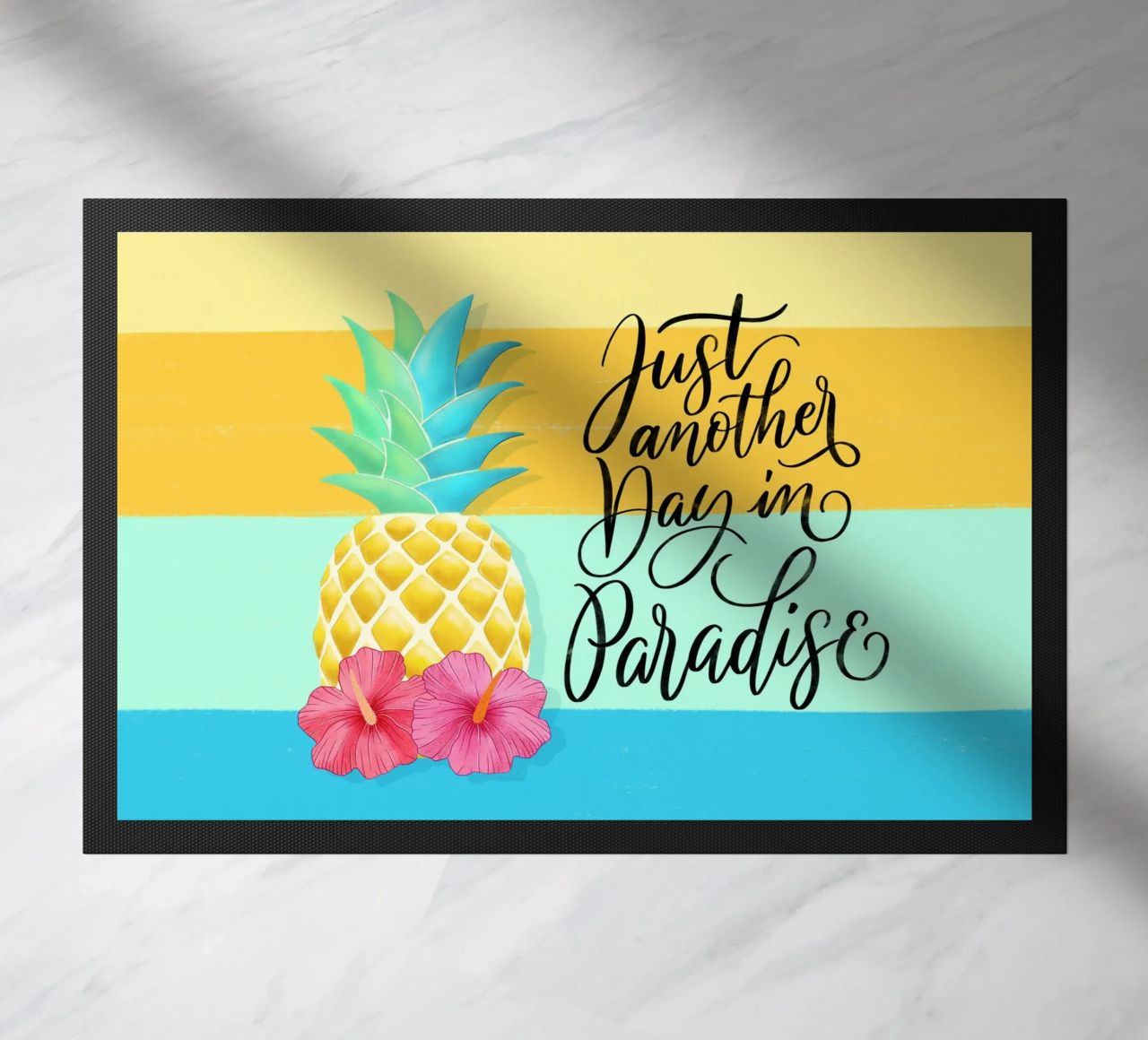 Un altro giorno in paradiso. Good Vibes Zitat. Lettering. zerbino da CalliLetters