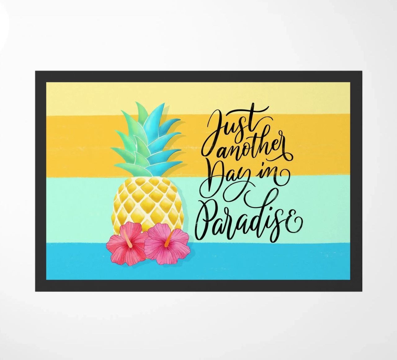 Un altro giorno in paradiso. Good Vibes Zitat. Lettering. zerbino da CalliLetters