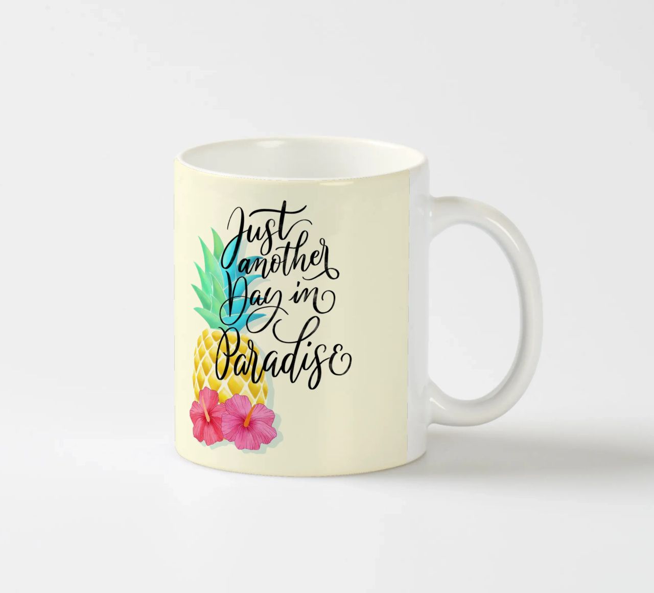Un altro giorno in paradiso. Good Vibes Zitat. Lettering. tazza in ceramica da CalliLetters