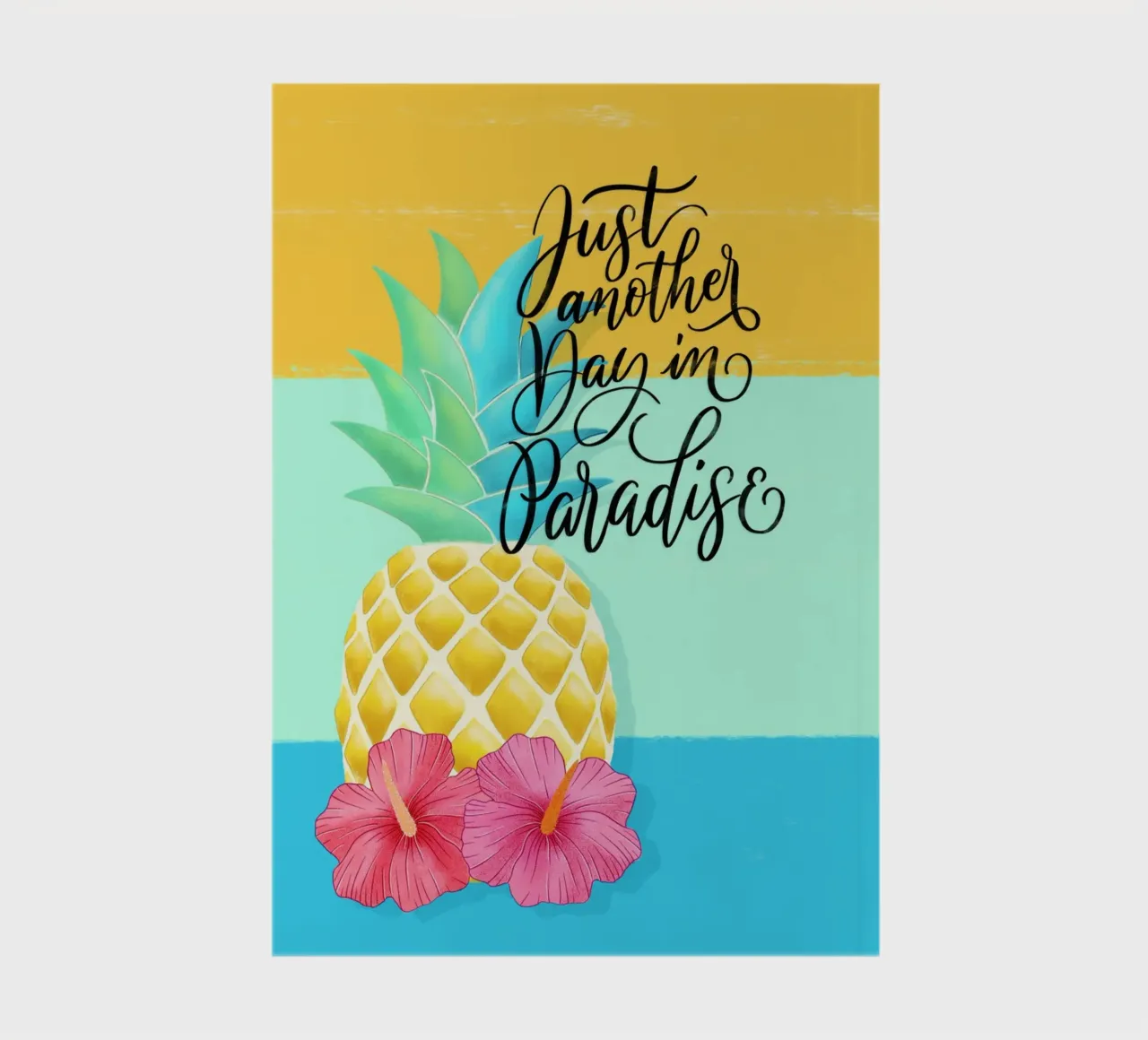 Just Another Day in Paradise. Good Vibes Zitat. Lettering. notebook by CalliLetters