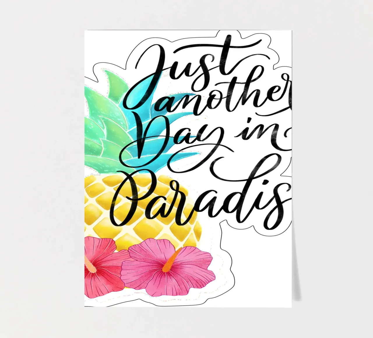 Un altro giorno in paradiso. Good Vibes Zitat. Lettering. foglio adesivo da CalliLetters
