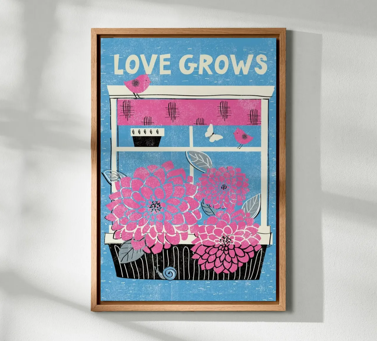 Love Grows canvas met Baklijst van Rocket68