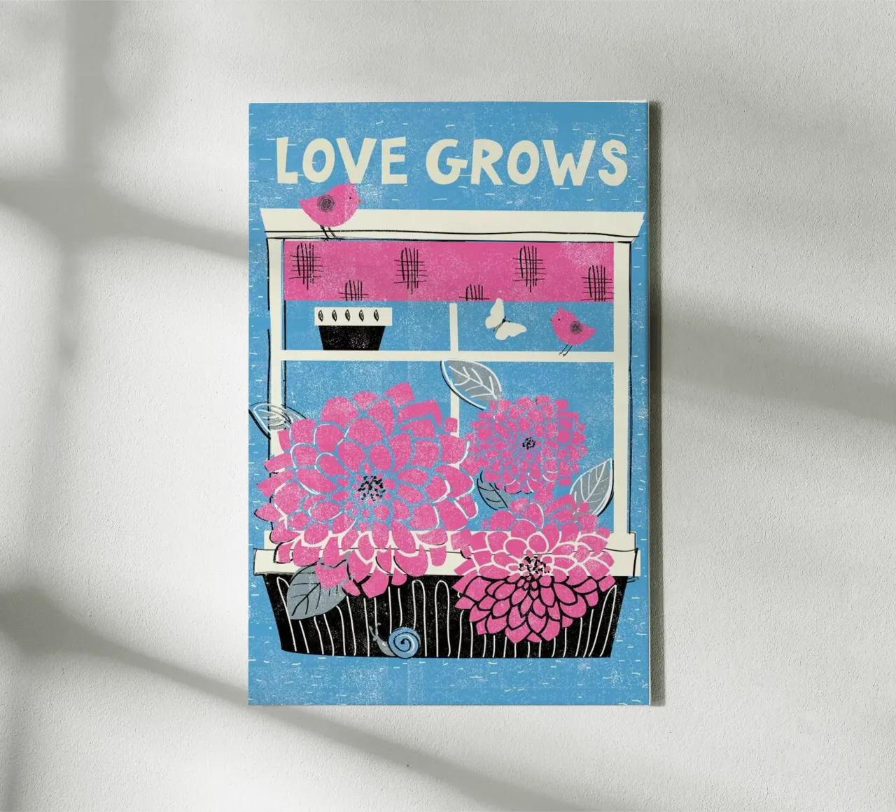 Love Grows canvas met Baklijst van Rocket68
