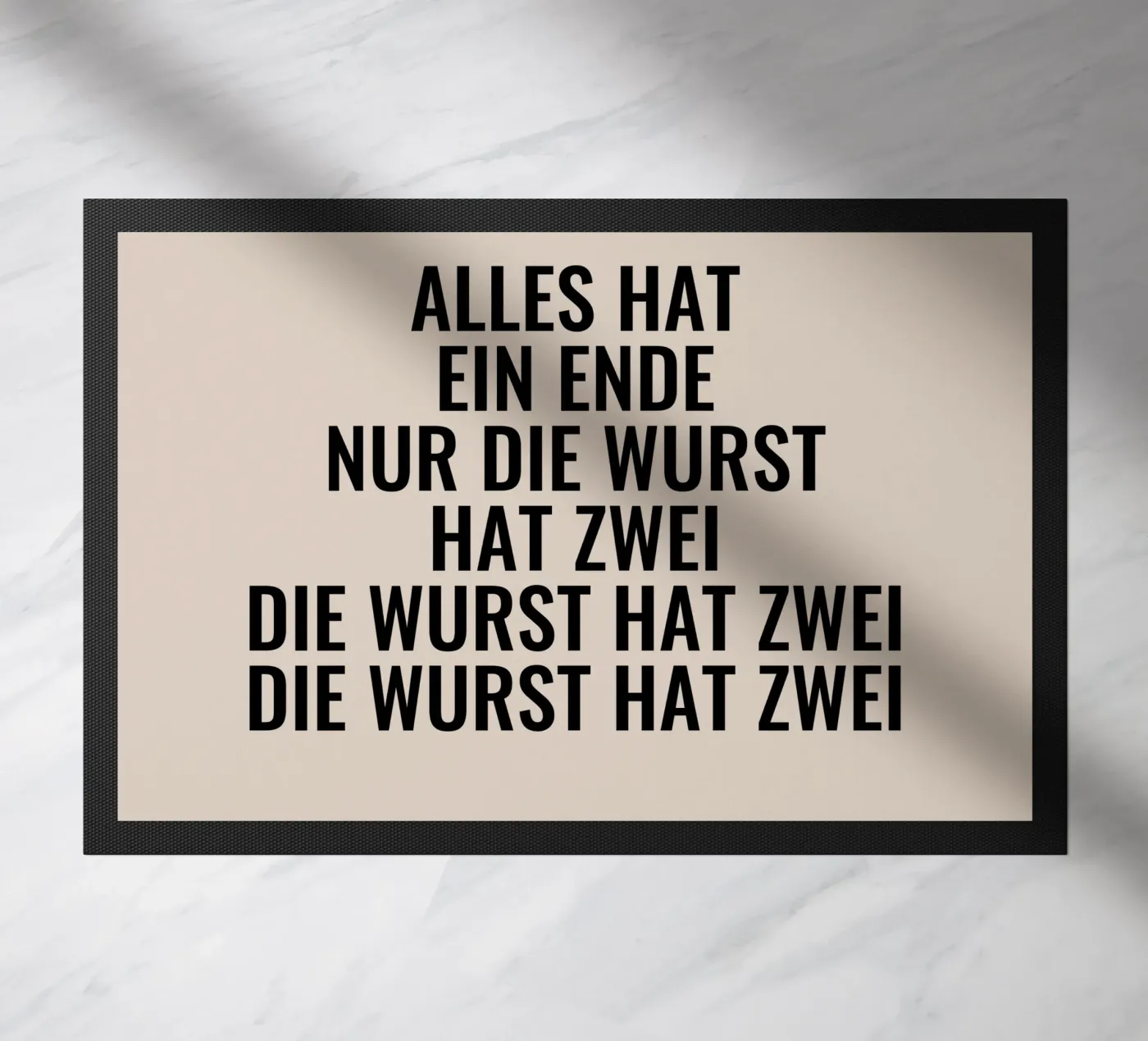 Alles heeft een einde deurmat van Magnific