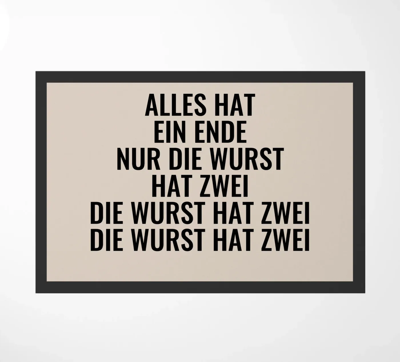 Alles heeft een einde deurmat van Magnific