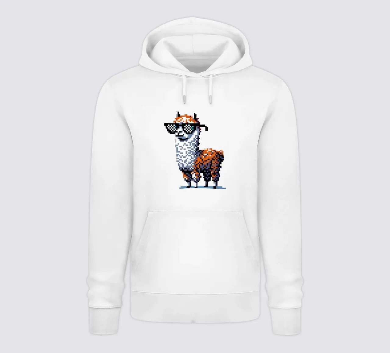alpaca fresco - Pixelart felpa con cappuccio da pixelart