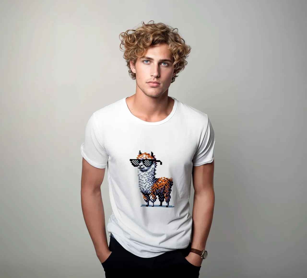 alpaca fresco - Pixelart t-shirt da pixelart