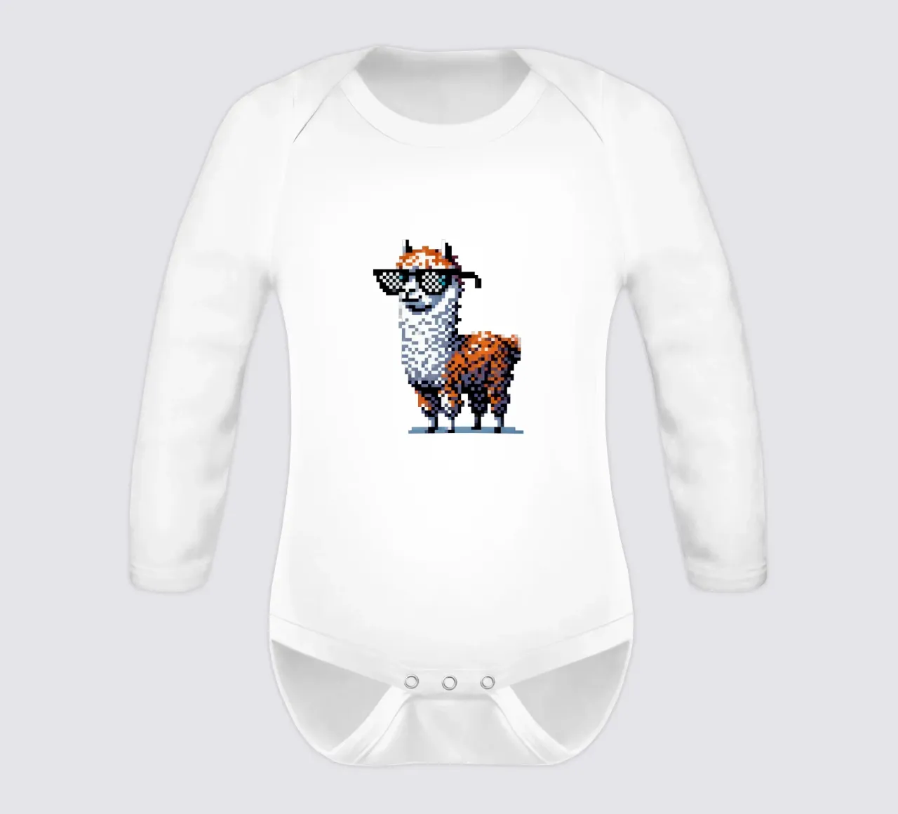 alpaca fresco - Pixelart body neonato maniche lunghe da pixelart